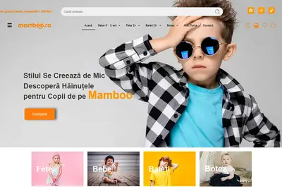 Site-ul clientului Mamboo Kids