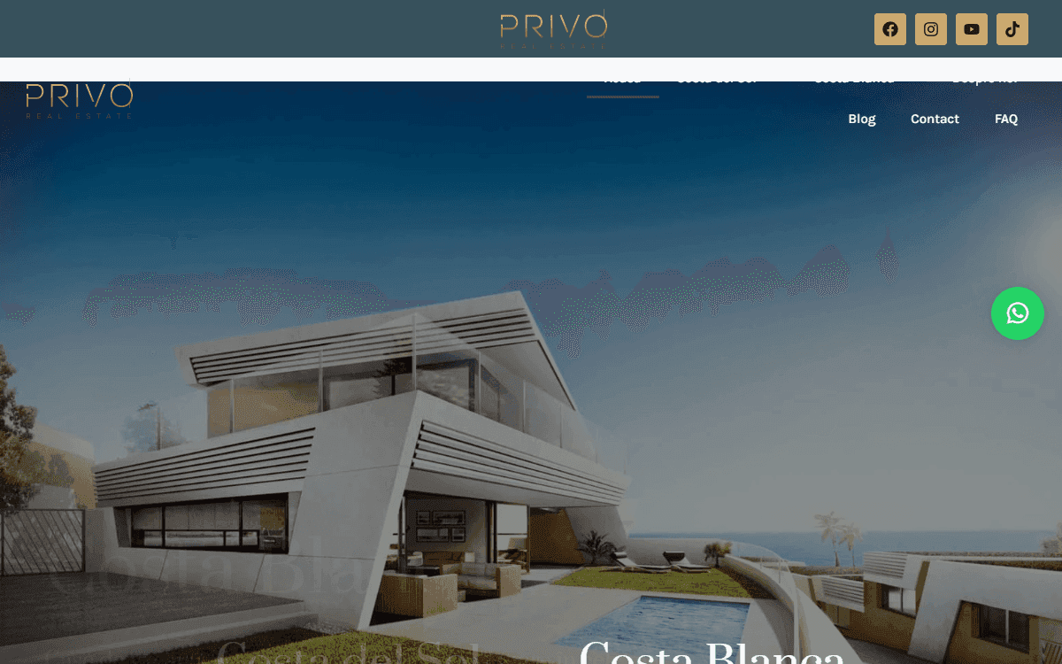 Site-ul clientului Privo Imobiliare